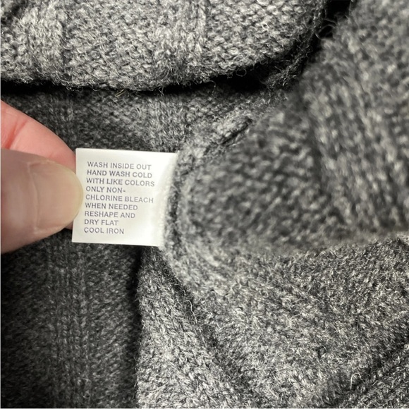 Gap 1/4 Zip Pullover Mock Neck Sweater Jumper Knit Men’s Size Large Grey - Picture 5 of 6